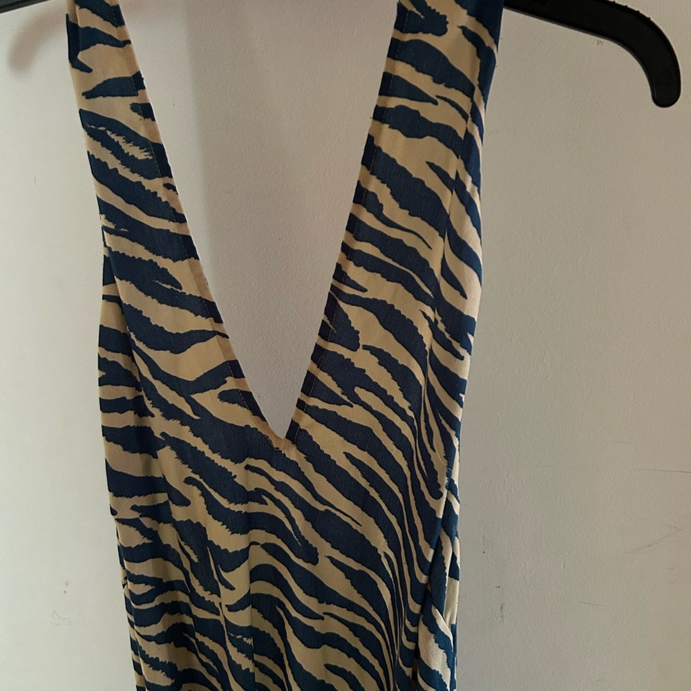 Gorgeous Barely Worn Zebra Print Halter Dress - image 2